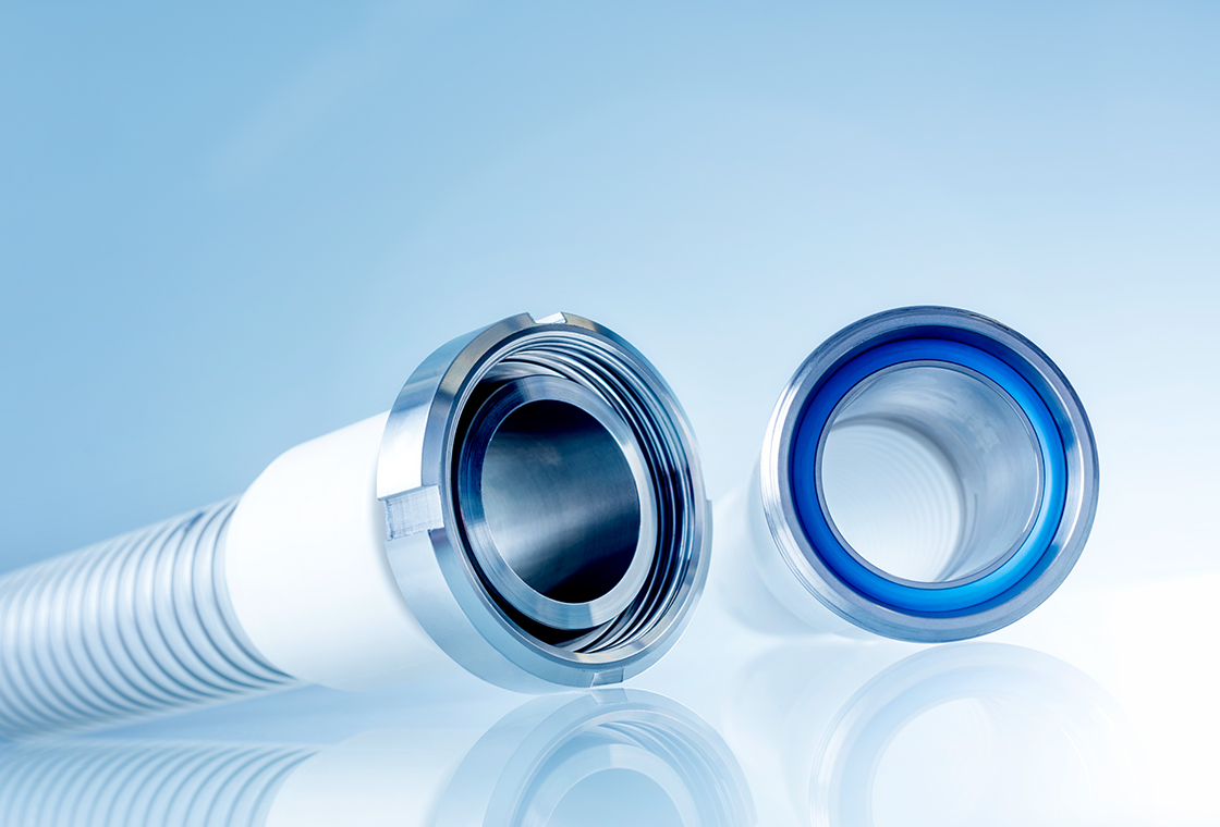 Masterduct: Coating connecting element for spiral hoses Product image: Coating connection element for spiral hoses